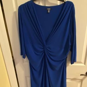 below the knee royal blue dress